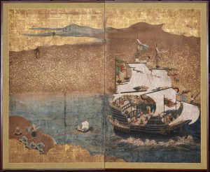 Southern Barbarian (Nanban-jin) Boat Formerly attributed to Kano School (Japanese) 17th century Courtesy of Museum of Fine Arts, Boston