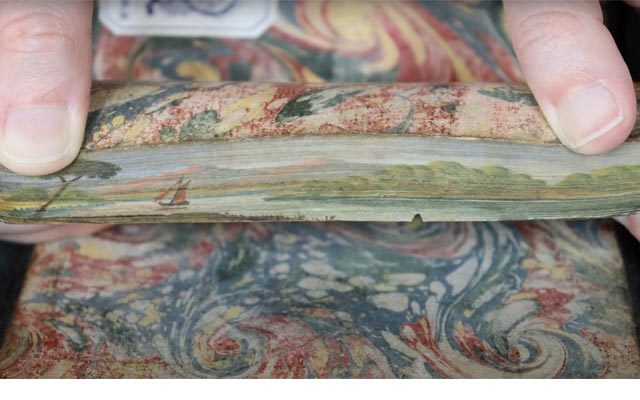 Decorative image of fore-edge painting