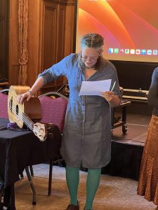 Decorative photo of Elizabeth LeGuin at the Approaches to Sound Conference 