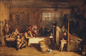 Painting by Sir David Wilkie, "Distraining for Rent" 1815