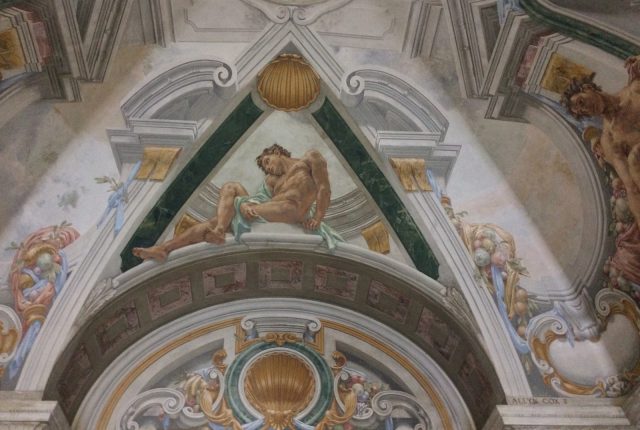 Photo of Clark Library vestibule ceiling