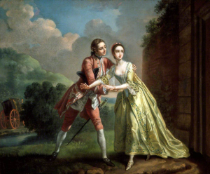 Oil Painting: Robert Lovelace Preparing to Abduct Clarissa Harlowe by Francis Hayman