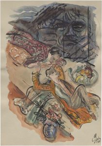 Al. Székely, original watercolor for Oscar Wilde’s The Picture of Dorian Gray (1963)
